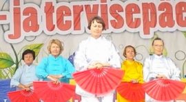 «Тайчи-веера» на дне семьи и здоровья в «Пыхья-Таллинне»